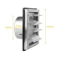 thumbnail image 4 of 304Stainless Steel Ventilation Grille With Mesh Backflow Baffle Rainproof Grille, 4 of 7