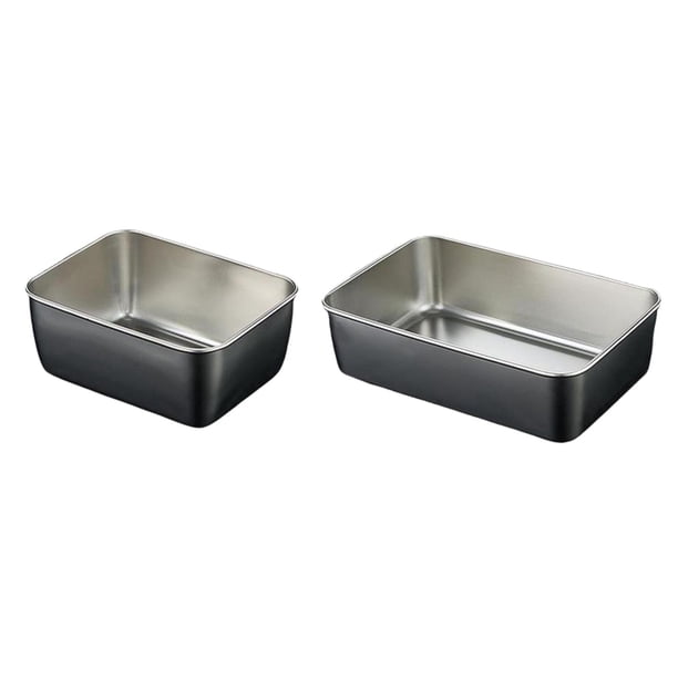 Vajilla De Platos De Acero Inoxidable Reutilizable Para Barbacoa De Fiesta Pequeña Mediana Sunnimix Plato de servir