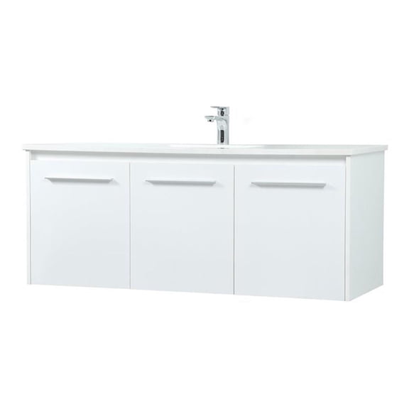 48 inch single bathroom vanity in white