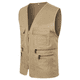 thumbnail image 5 of Chaleco de algodón informal para hombre, chaleco multibolsillos, chaleco de fotografía, ropa de trabajo de pesca, 5 of 5