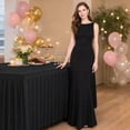 thumbnail image 4 of 4FT Black Pleated Skirt Tablecloth for 120x60x75cm Tables, Wrinkle Resistant Polyester Rectangular Table Cover with Elegant Ruffled Drop for Banquet & Event Decor, 4 of 6