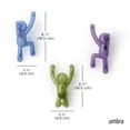 thumbnail image 3 of Umbra Buddy Wall Hooks – Decorative Wall Mounted Hooks Set of 3, Assorted Gem Colors, 3 of 6