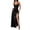Black, variant on TAGOLD Womens Camis Sleeveless V-Neck Dress Solid Color Satin Slit Backless Summer Outfit