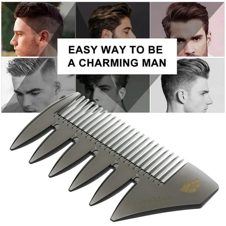 Gentleman Wide Tooth Hair Comb Double Sided Classic Oil Slick