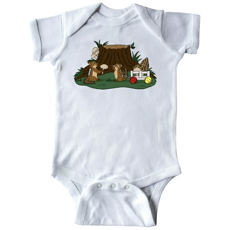 

Inktastic Chipmunk Mushroom Hunters Gift Baby Boy or Baby Girl Bodysuit