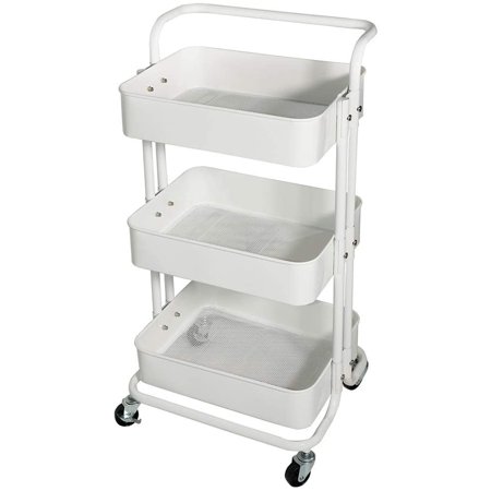 Storage Trolley,Steel Beauty Salon Cart Multifution Utility Trolley ...