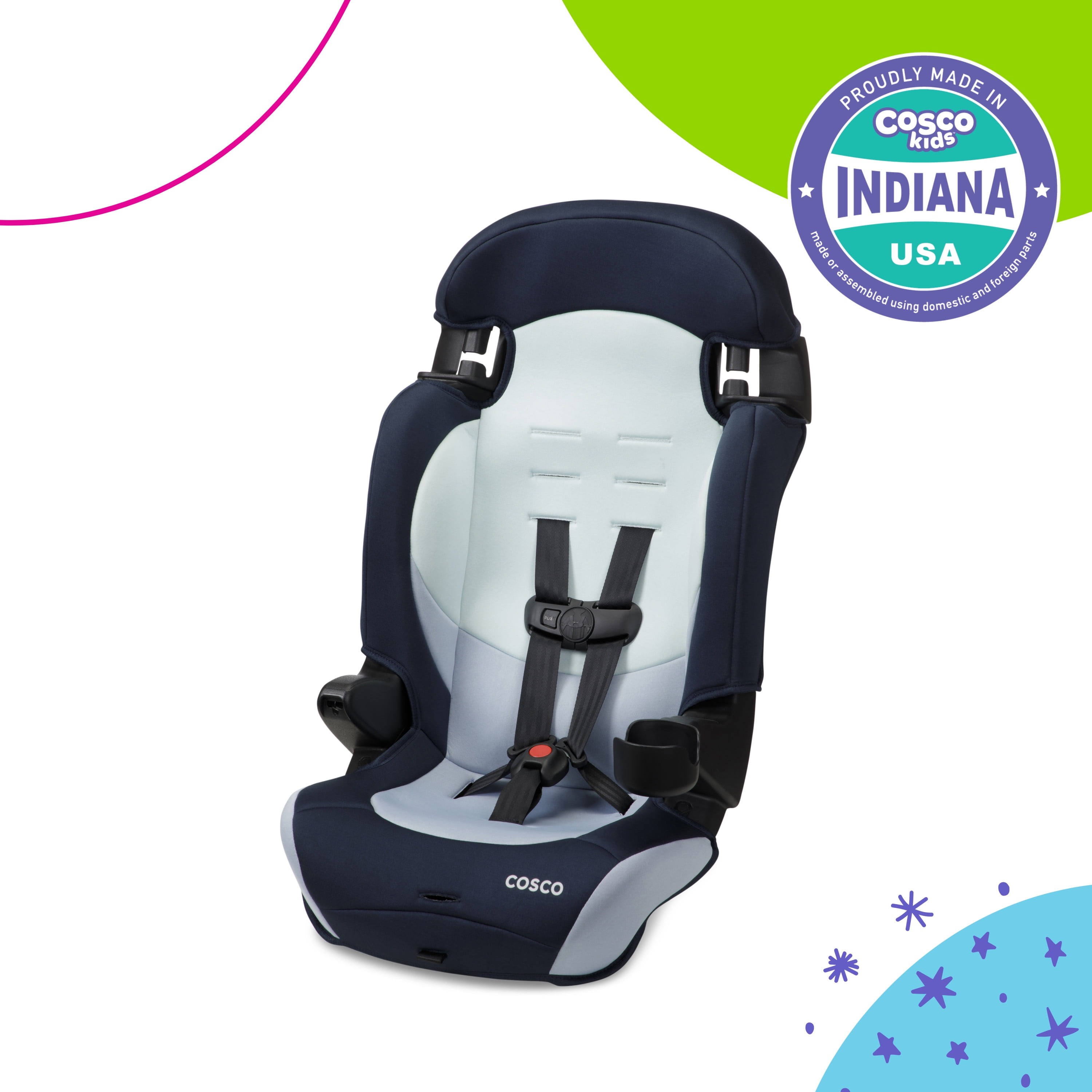 Cosco Kids Finale DX 2-in-1 Booster Car Seat, Organic Waves
