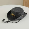 thumbnail image 3 of WOYY UPF 50+ Vintage Boys Sun Hat Wide Brim Breathable Bucket Hat Kids Fisherman Hat, 3 of 5