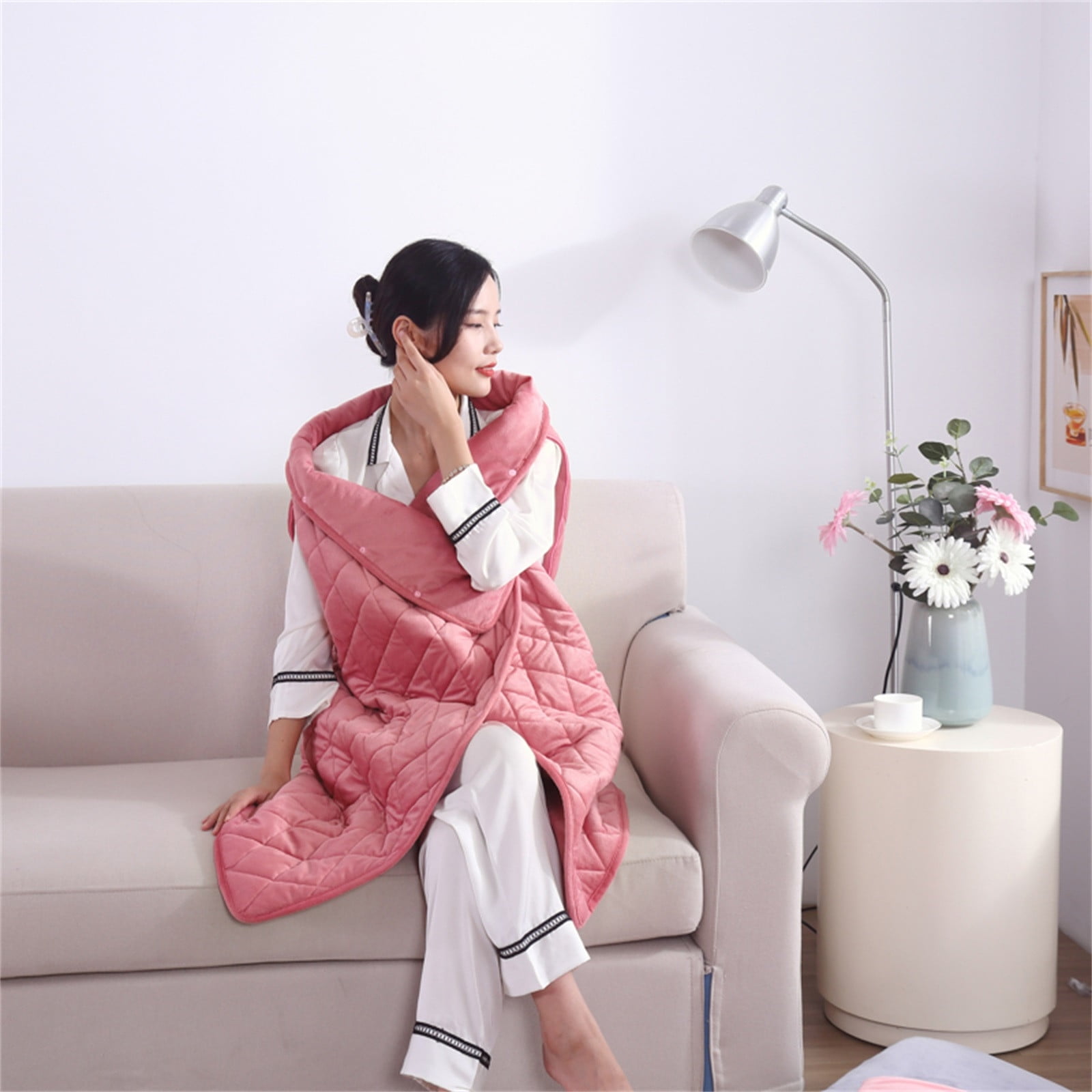 Yurqghjb USB Heated Blanket Soft Fleece Washable Electric Throw 29.5 x 47.2 in for Home Office