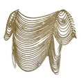 thumbnail image 1 of Parte brillante de club nocturno Hugo Cadena de cuerpo de moda dorado, 1 of 8
