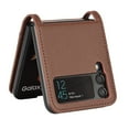thumbnail image 5 of TECH CIRCLE for Samsung Galaxy Z Flip3 5G 2021 Case,Premium Lychee Texture PU Leather Wallet Case with Card Slot Shockproof Slim Fit Protective Phone Case,Brown, 5 of 7