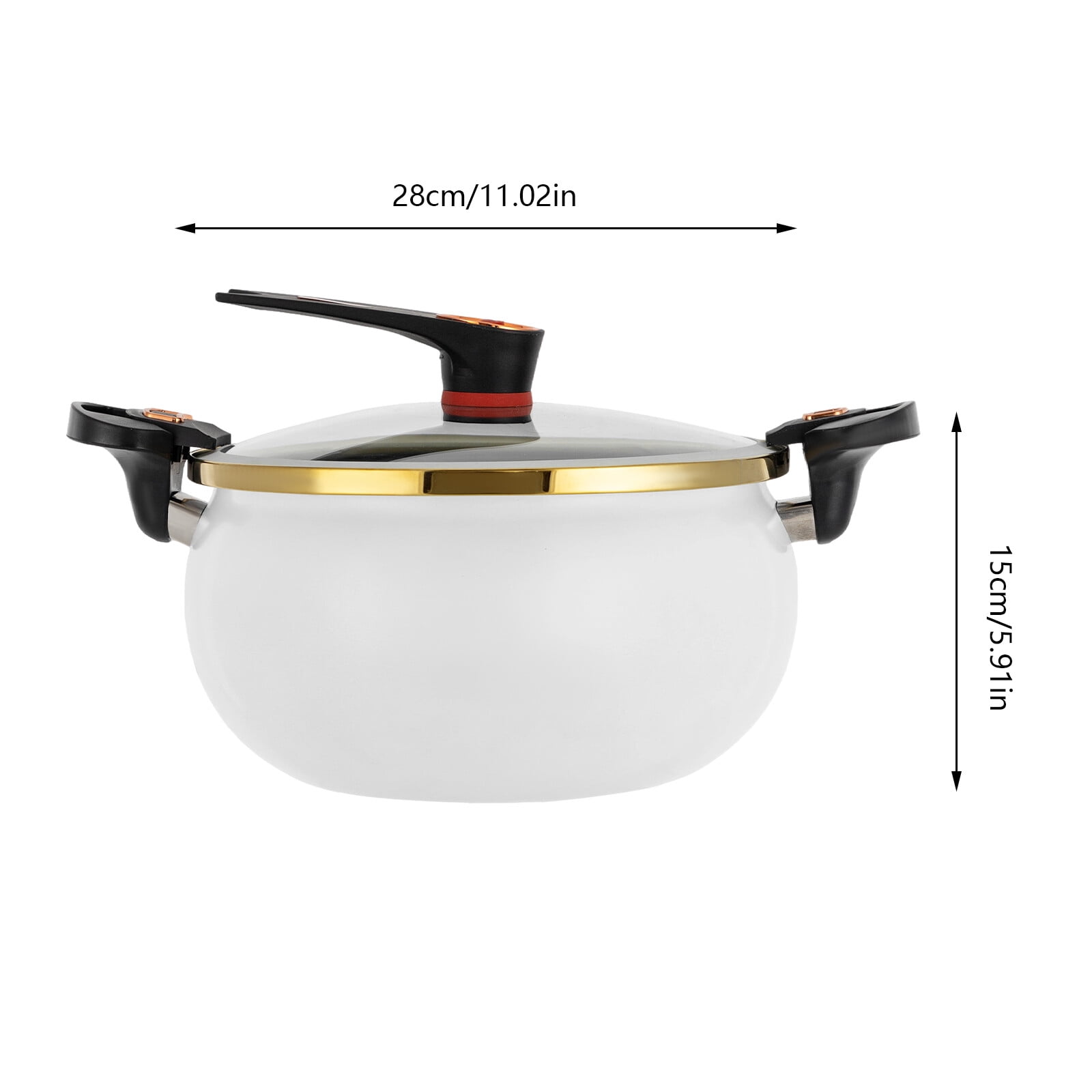 TFCFL 8L/8.45Qt Micro Pressure Cooker Kitchen Multifunctional Non-Stick Cooking Pot with Visual Lid