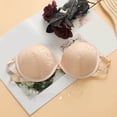 thumbnail image 2 of GEWSEY Womens Comfort Bra Lace Embroidery Full-Coverage Push-Up Bralette Light Shapewear Bras for Everyday Wear (Beige, 26B), 2 of 7