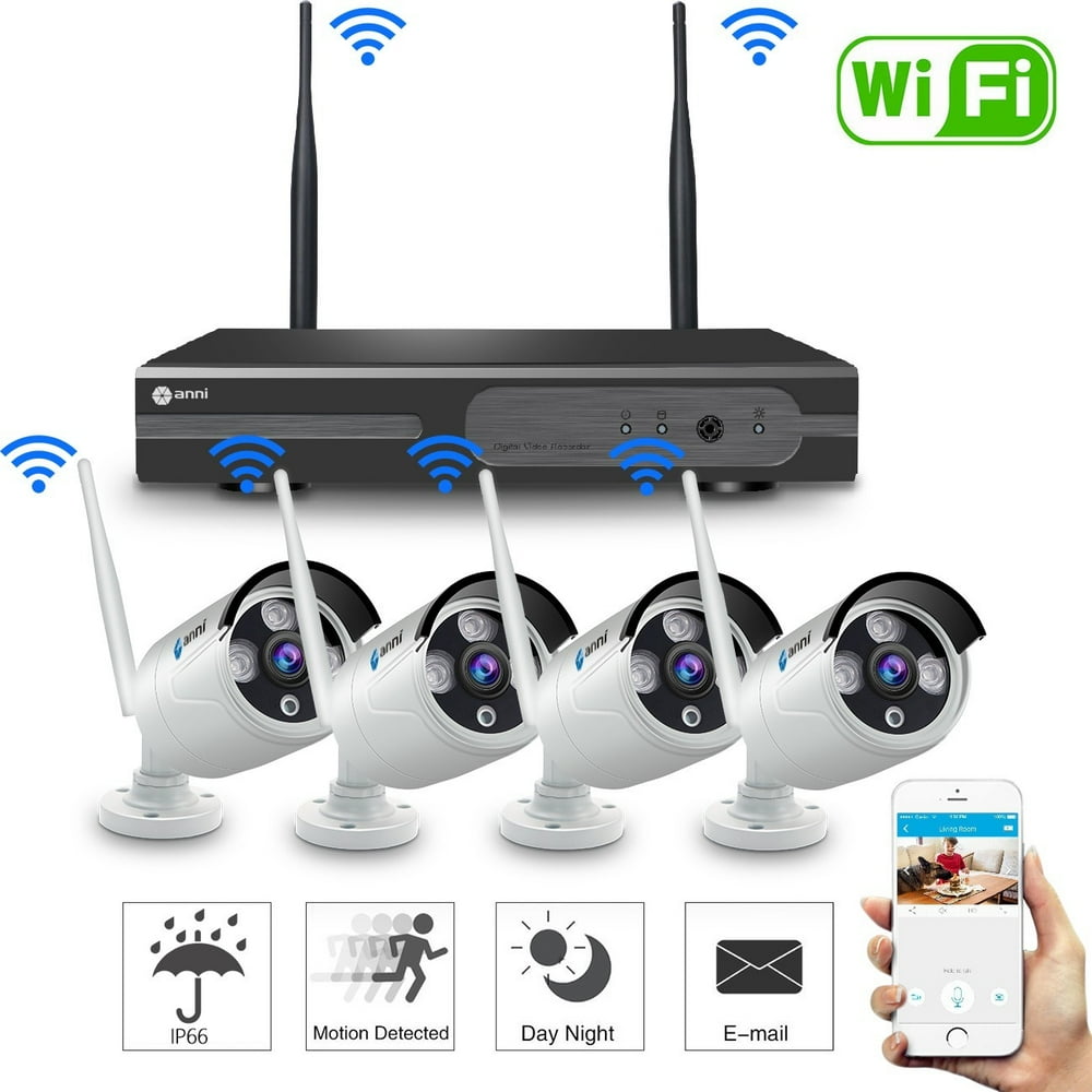 720P 4CH HD Wireless Security Camera Systems