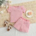 thumbnail image 6 of CAUYDY Toddler Girls Summer Clothes Baby Girl 2-Piece Set Tank Top & Shorts Casual Summer Outfit for Kids 6-9M 12-18M 1T 2T 3T 4T 5T 6T 7T (Sizes 12-18 Months,D01-Red), 6 of 8