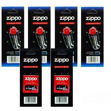 Zippo Lighters Replacement 6 Value Packs (24 Flints+ 2 Wicks), 6 Value Pack Of New Zippo lighter Wicks & Flints Zippo Genuine Flint Wick will keep your.., By Sports Fan Cigarette (Best Way To Keep Cigars Fresh)