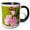 Black/White, variant on 3drose, Slug Eggs, Rose Checker Mallow Flower - Us38 Rbr0268 - Rick A. Brown, 15oz Mug