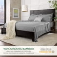 thumbnail image 2 of PURE BAMBOO Pillowcases - Queen Size 2-piece Set (20"x30") - Genuine 100% Organic Bamboo Viscose, Luxuriously Soft & Cooling, Double Stitching, Envelope Closure (2 Queen Pillowcases, Stone Grey), 2 of 6