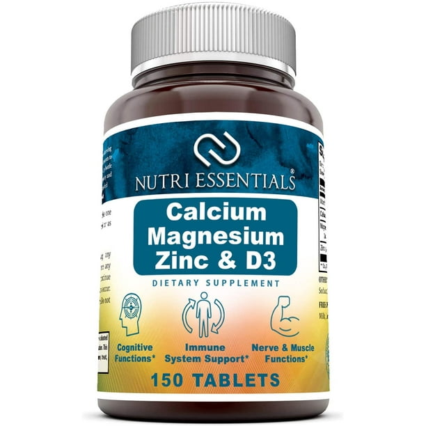 Nutri Essentials Calcium Magnesium Zinc + Vitamin D3 Tablets Promotes