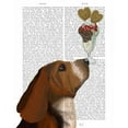 thumbnail image 3 of Fab Funky 15x18 Black Modern Framed Museum Art Print Titled - Basset Hound Ice Cream, 3 of 5