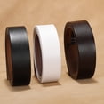 thumbnail image 4 of HLONK Men Genuine Leather Belt No Automatic Buckle Two-Layer Cowhide Retro Style Buckleless Design Waistband, 4 of 8