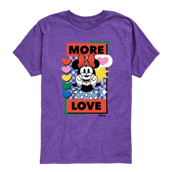 Disney - Minnie Mouse - More Love & Hearts - Youth Short Sleeve Graphic T-Shirt