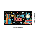 thumbnail image 3 of Space Theme Welcome Back Banner School Backpack and Planets Colorful Backdrop Classroom Decorations Outer Space Party Supplies Photography Props, 3 of 4