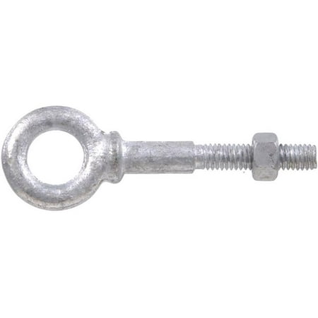 

Hillman Group 851889 Flagged - Forged Shoulder Pattern Hot Dipped Galvanized Eye Bolts With Hex Nut 0.375 x 2.5 in. - Pack of 5