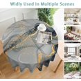 thumbnail image 5 of Black Gold Marble Round Table Cloth 60 Inch,Abstract Geometric Tablecloth Waterproof Stain Resistance Wrinkle Polyester Circle Table Cover for Home Kitchen Dining Party Camping Pinic Decor, 5 of 6