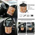 thumbnail image 5 of Xoenoiee Hippie Flower Daisy Car Seat Covers Front Back Seats Set of 15, Steering Wheel Cover Seatbelt Cushion Pad Trash Bin Air Vent Pocket Rearview Mirror Cover Cup Holder Key Chain, 5 of 7