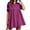 Hot Pink new1, variant on Summer Dresses for Women Babydolls Dresses Oversized Casual Short Sleeve Color Block Collared V Neck Button Henley Flowy Shirt Mini Dress