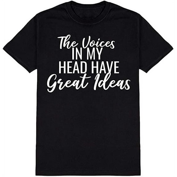 RedBarn In My Head Have Great Ideas Funny T Shirt Black X-Large
