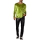 thumbnail image 2 of Camisas de terciopelo INSPIRE CHIC para hombres, camiseta clásica vintage de cuello redondo de manga larga, XL verde, 2 of 5