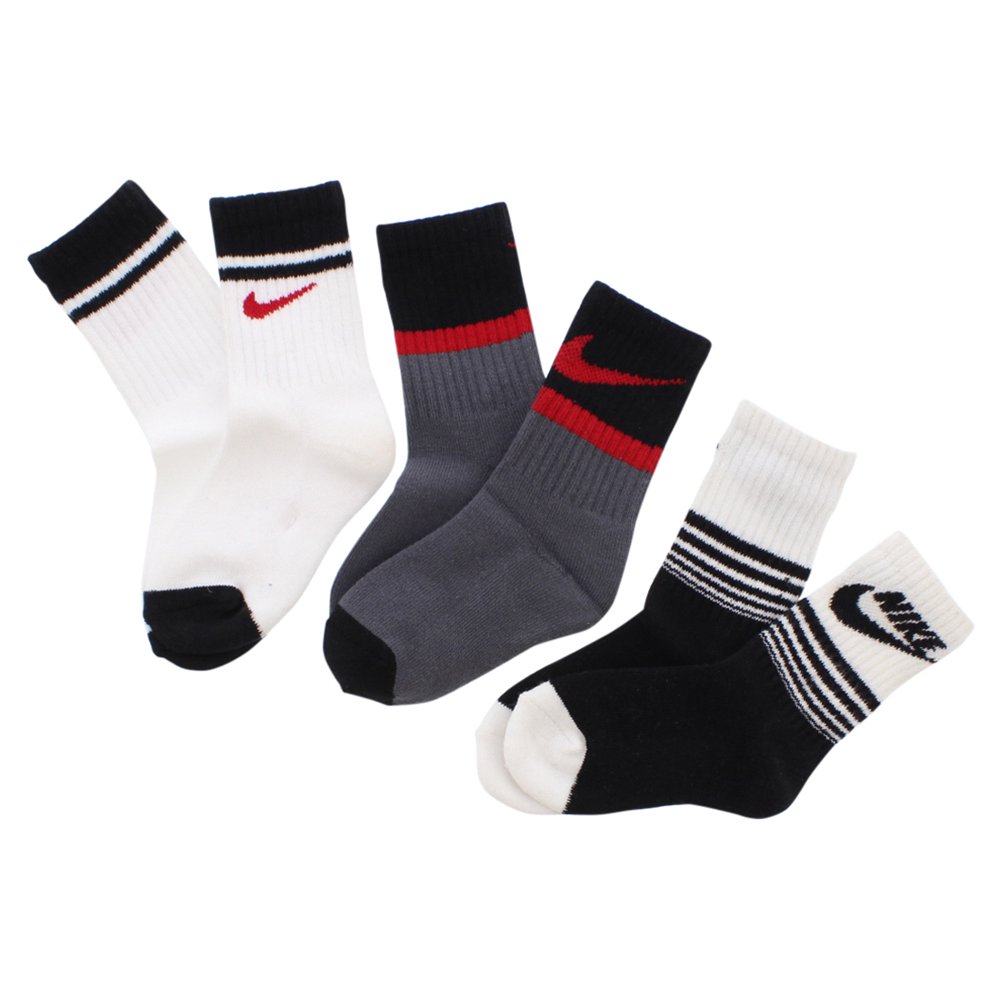 Nike - Nike Boys Gradient Stripe Crew Socks Three Pack Black - Walmart ...