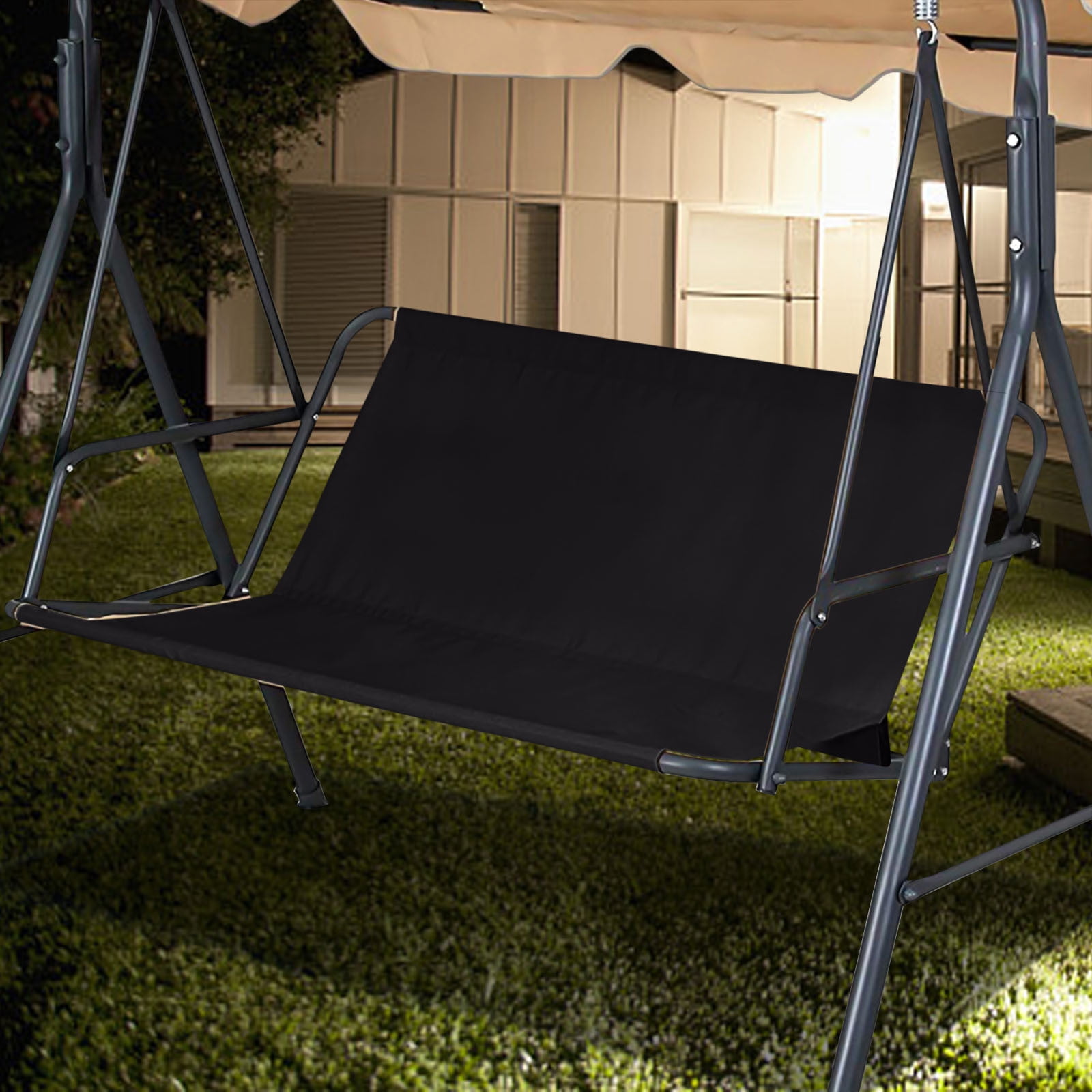 Swing Cover Chair Bench Replacement Cover for Outdoor,2/3 Seat 600D Thickened Oxford Waterproof Swing Seat Cover,Foldable UV Resistant Swing Seat Cushion Furniture Cover for Patio Garden