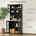 thumbnail image 4 of HOMCOM Kitchen Pantry with 3 Storage Cabinets, 2 Open Shelves, Countertop, 4 of 10
