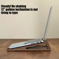 thumbnail image 4 of Solid Wood Laptop Stand with Heat Dissipation, Adjustable Desktop Stand, Ergonomic Computer Storage Rack for Office or Home Use, Sturdy Wood Design for Laptop and Tablet, 4 of 6