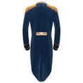 thumbnail image 5 of iiniim Mens Circus Magic Show Outfit Open Front Lapel Velvet Tailcoat Jacket with Accessories Set Dark Blue M, 5 of 6