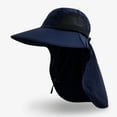 thumbnail image 1 of Solid Colour Sunscreen Sun Hat Mesh Hole Breathable Large Shawl Fisherman Hat Hiking Sun Hat, 1 of 5