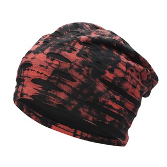 Unisex Black  Burgundy Warm Fleece-Lined Knit Beanie Skull Cap for Cold Weather Unisex Black Burgundy Warm Fleece-Lined Knit Beanie Skull  main image 4