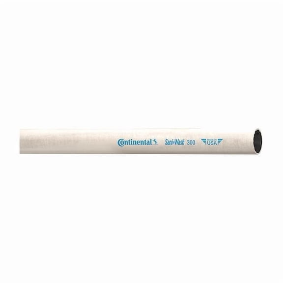Continental Washdown Hose,3/4" ID x 100 ft.,White CR075-100-G