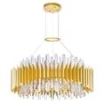 thumbnail image 1 of 18 Light Chandelier with Satin Gold finish, 1 of 2