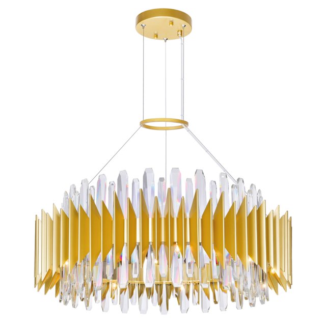 18 Light Chandelier with Satin Gold finish