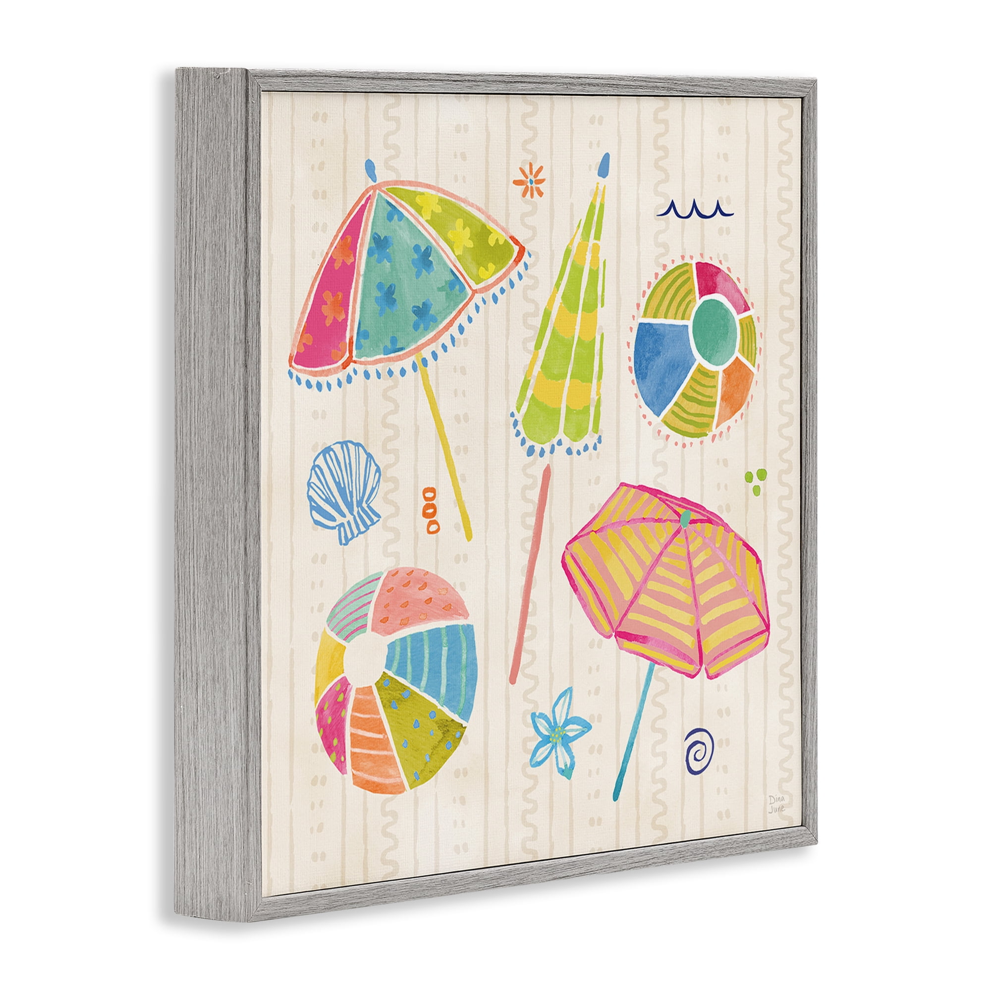 Stupell Industries Fine In The Sunshine Gray Framed Giclee Art, design by Dina June