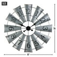 thumbnail image 2 of Accent Plus 10019020 Galvanized Windmill Wall Clock, Blue, 2 of 3