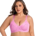 thumbnail image 4 of Gkeoshab Women's Bras Women's Plus Size Bra Lightweight Lace Shaper with Flexible Underwire for Support Pink 36C, 4 of 8