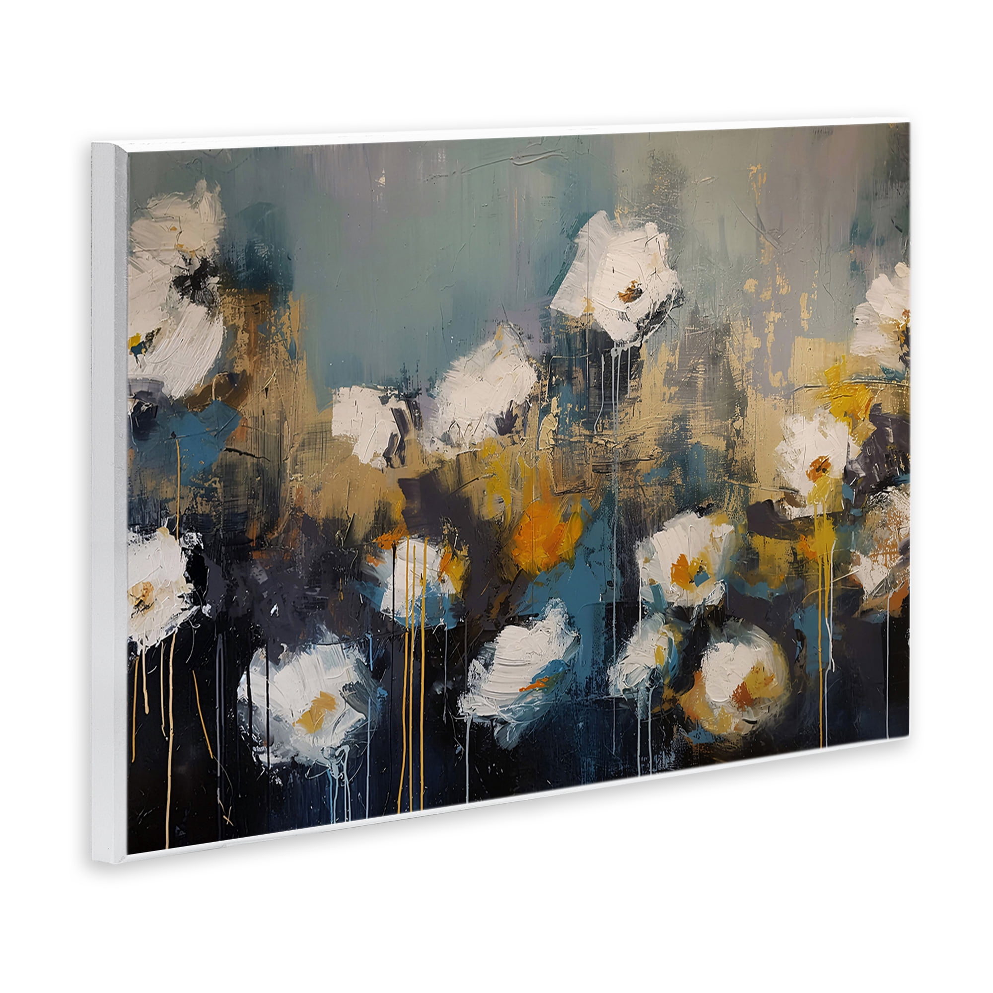 Stupell Industries Contemporary Paint Drip Blossoms Wall Plaque Art, design by Jacky Ngan