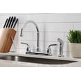 thumbnail image 3 of Kingston Brass KB721RXLSP Restoration 8-Inch Centerset Kitchen Faucet with Side Sprayer, Polished Chrome, 3 of 5