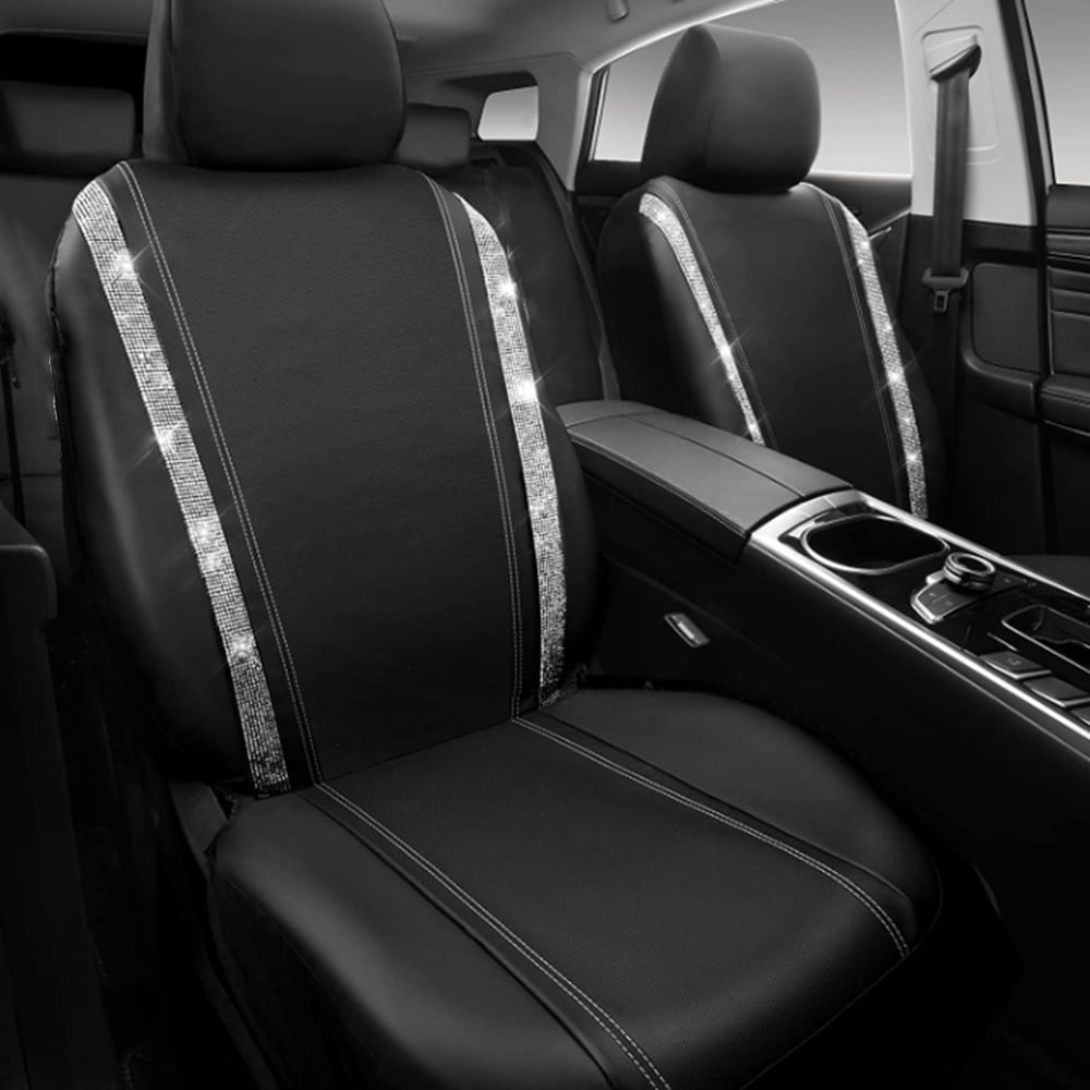 Arealer Car Cover Set, Universal Shining Diamond Seat Covers with