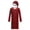 Red, variant on Naittoop Christmas Plaid Men's Sleep Shirt and Sleeping Hat Set Long Sleeve Pajama and Cap with Pom Balls for Men